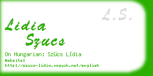 lidia szucs business card