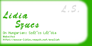 lidia szucs business card